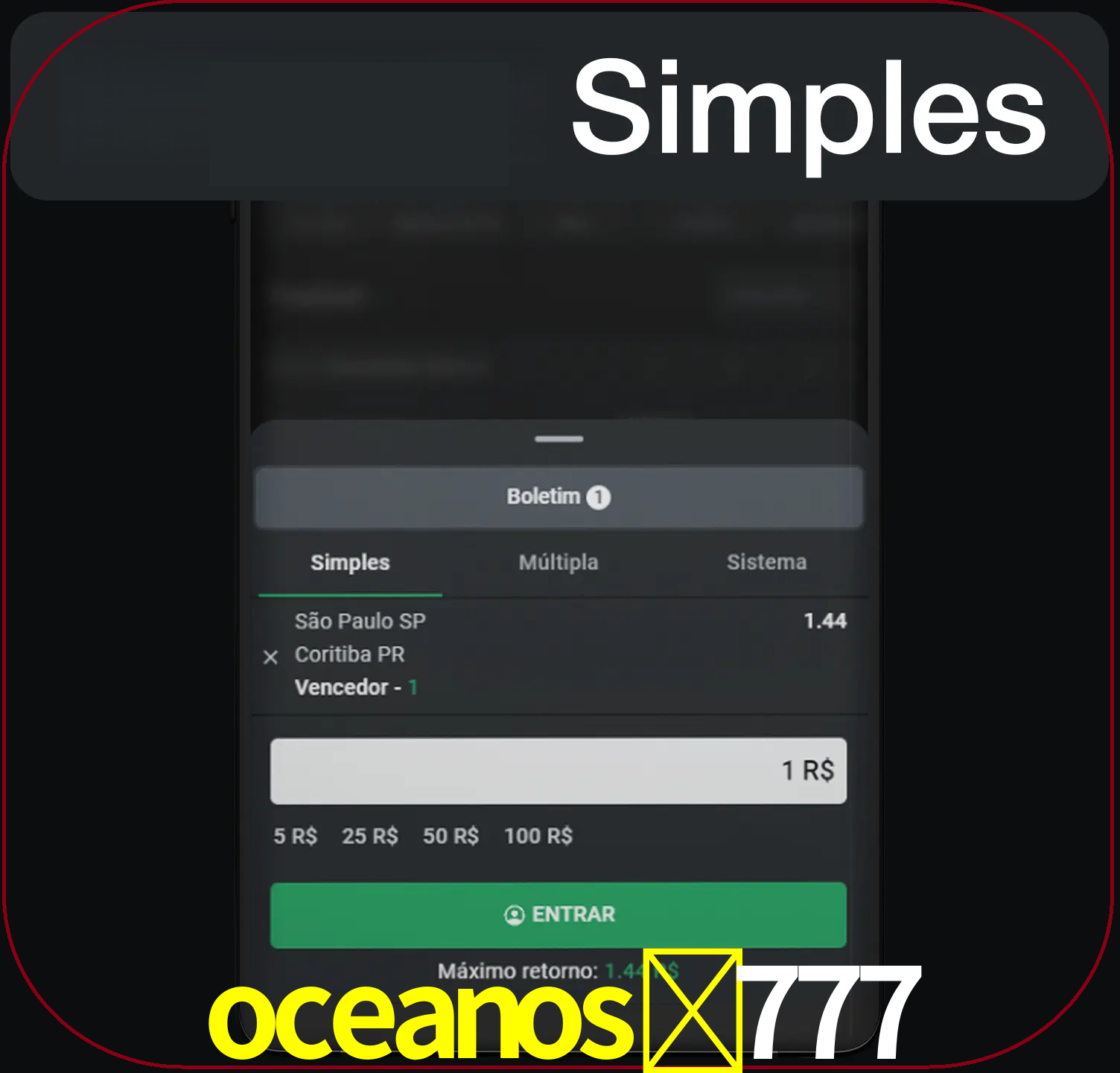 Ganhe seu dinheiro certo com uma única aposta.