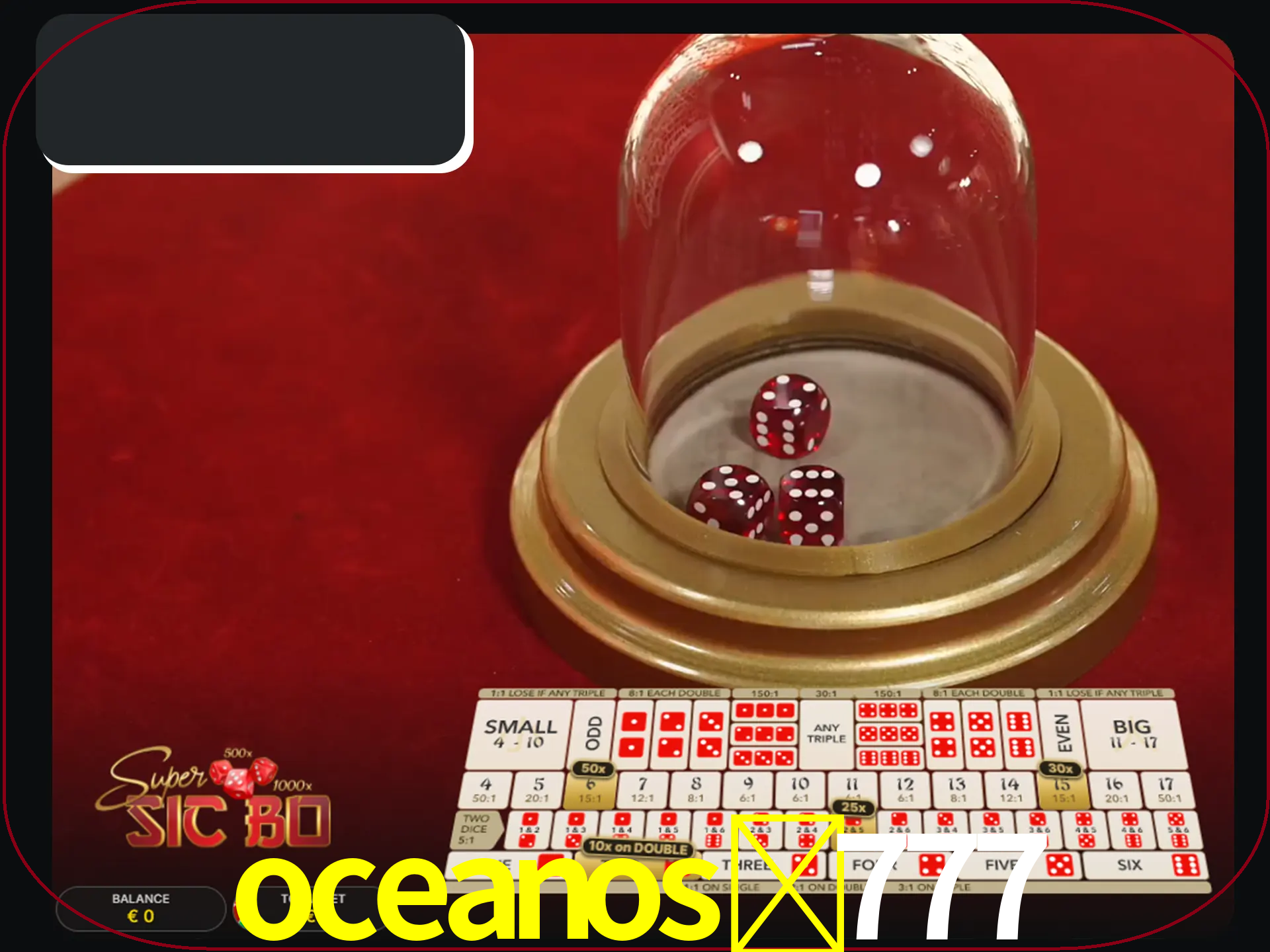 Deixe os dados ao seu lado nos jogos da Sic Bo.