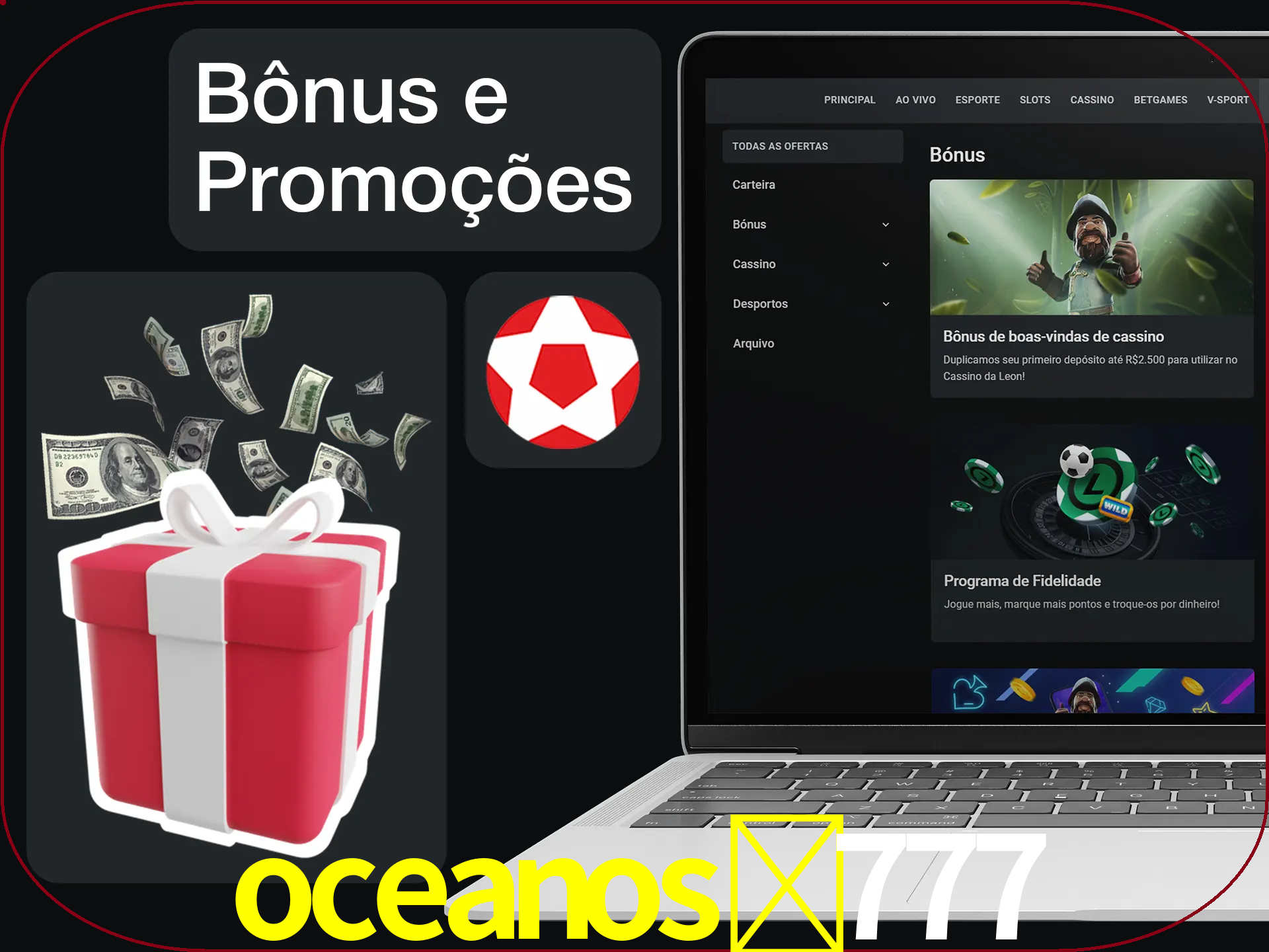 Verifique se há novos bônus e promoções.