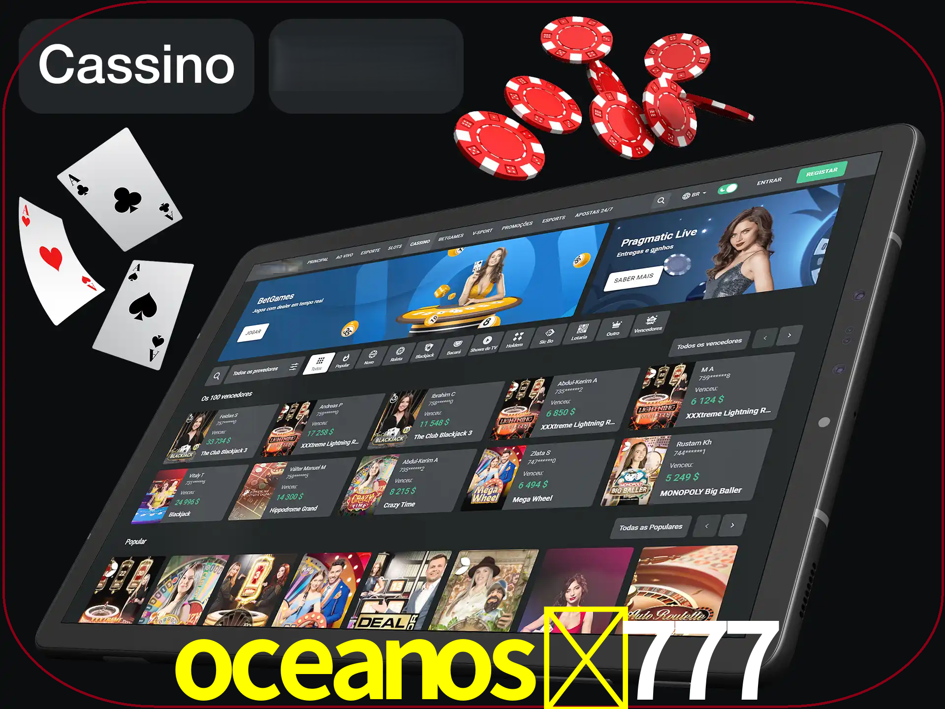 Jogue vários jogos de cassino em nosso cassino.
