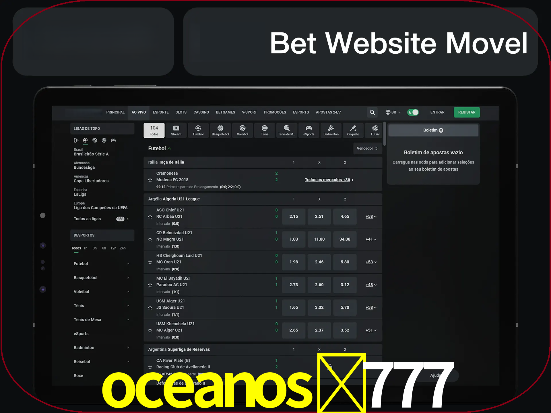 Use nosso website em qualquer dispositivo.