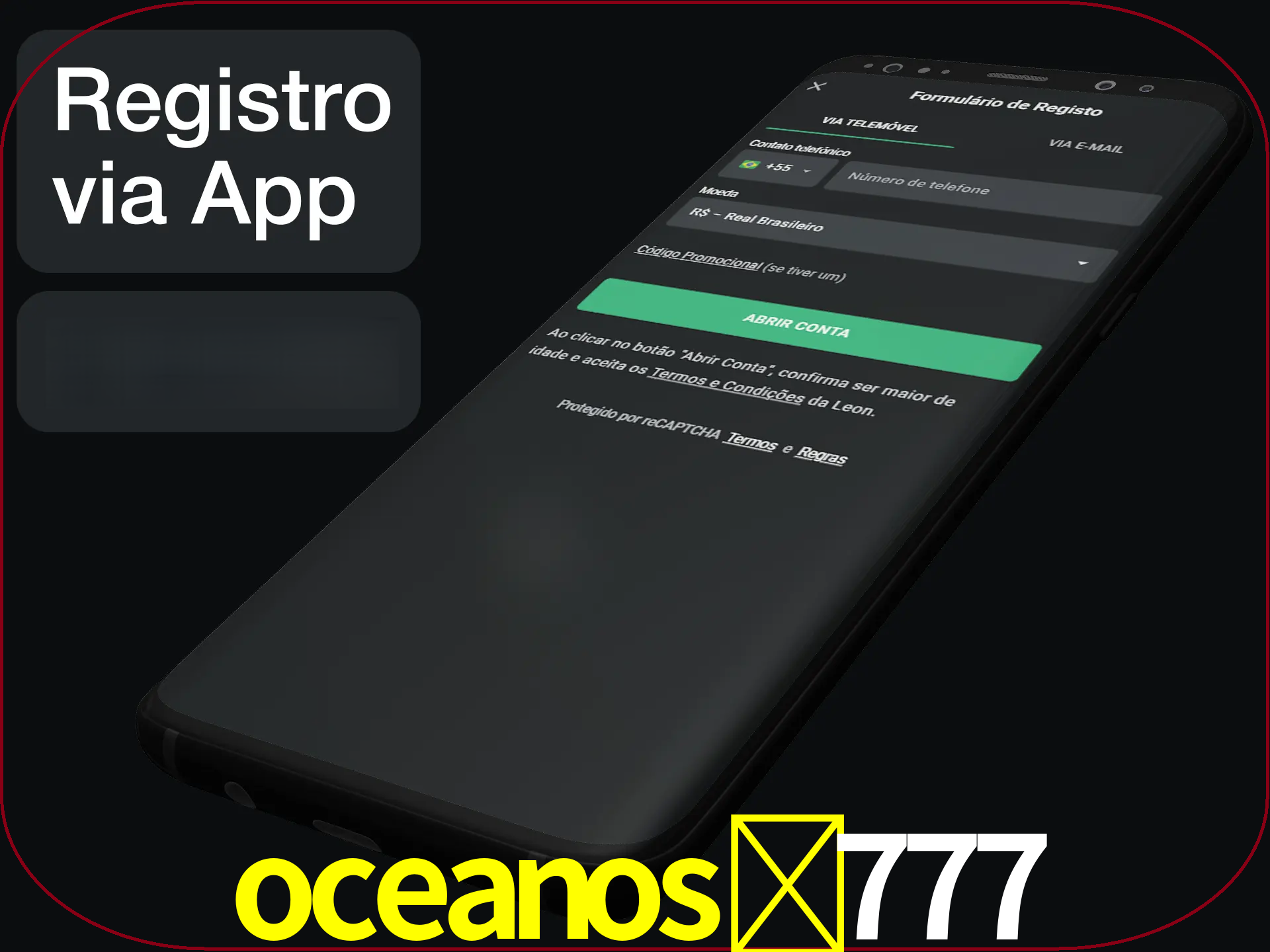 Registre-se quiclly em LeonBet usando o aplicativo.