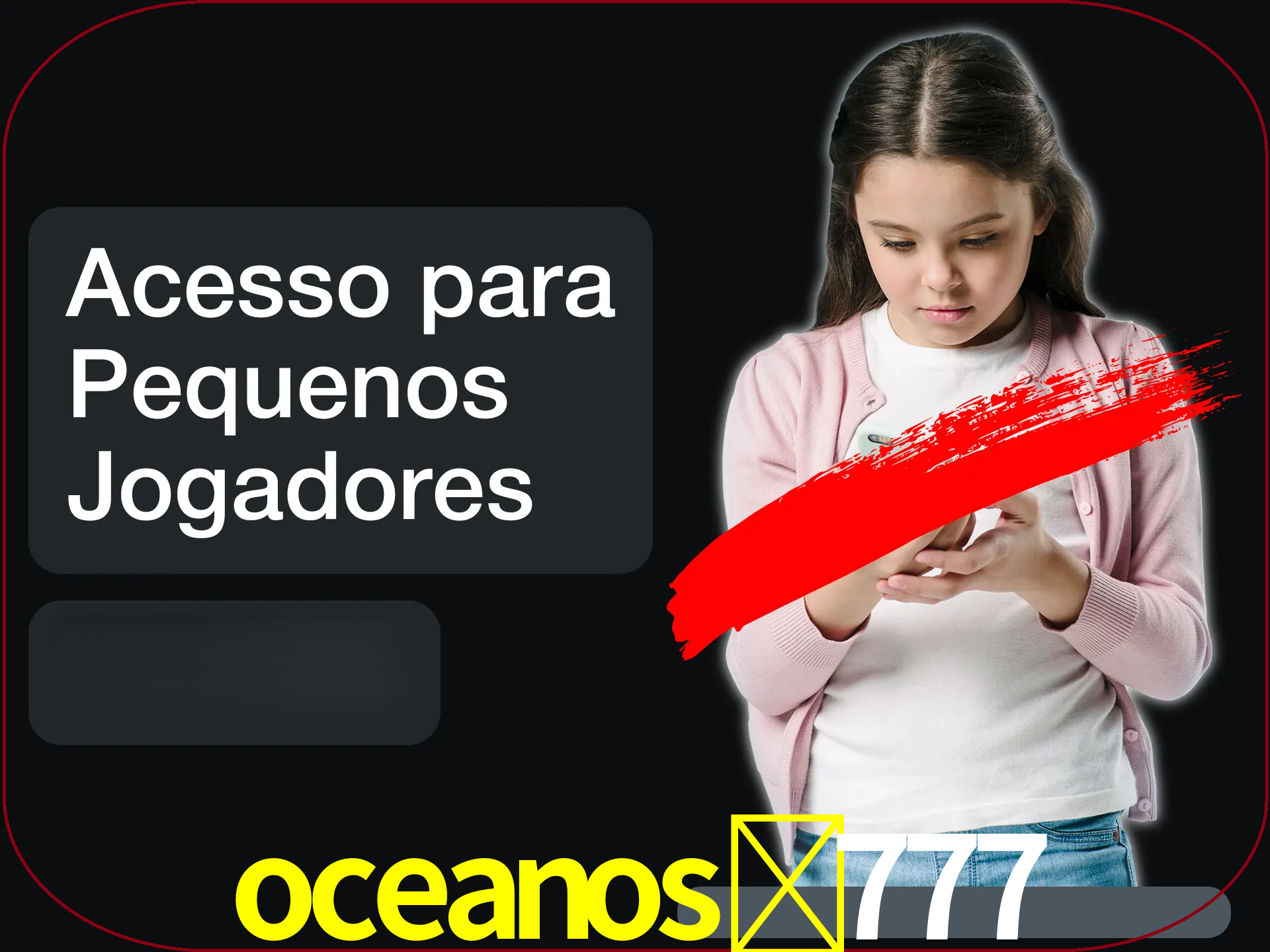 As crianças não podem jogar jogos de cassino.
