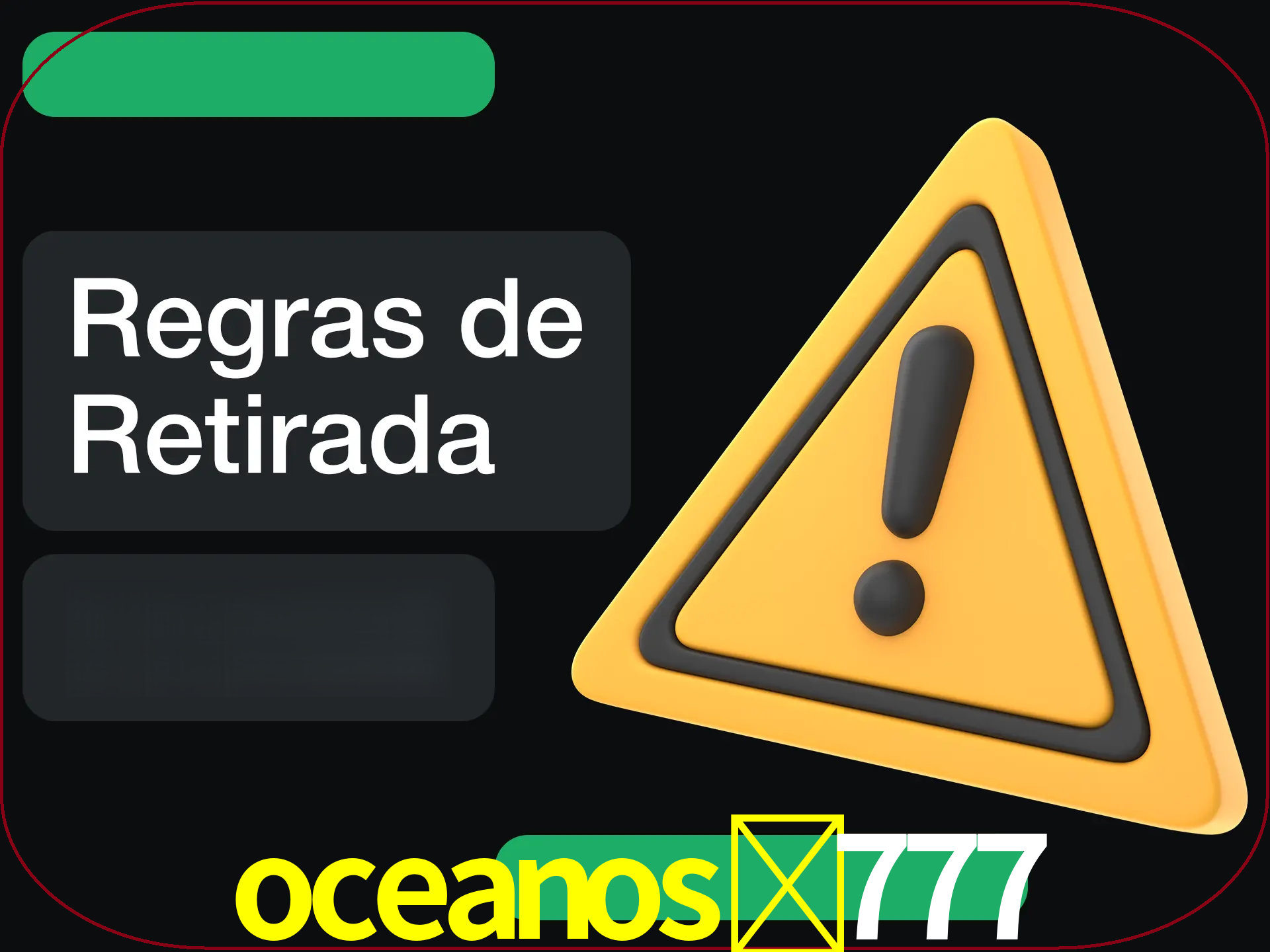 Leia as regras antes de fazer primeiro comdawal.